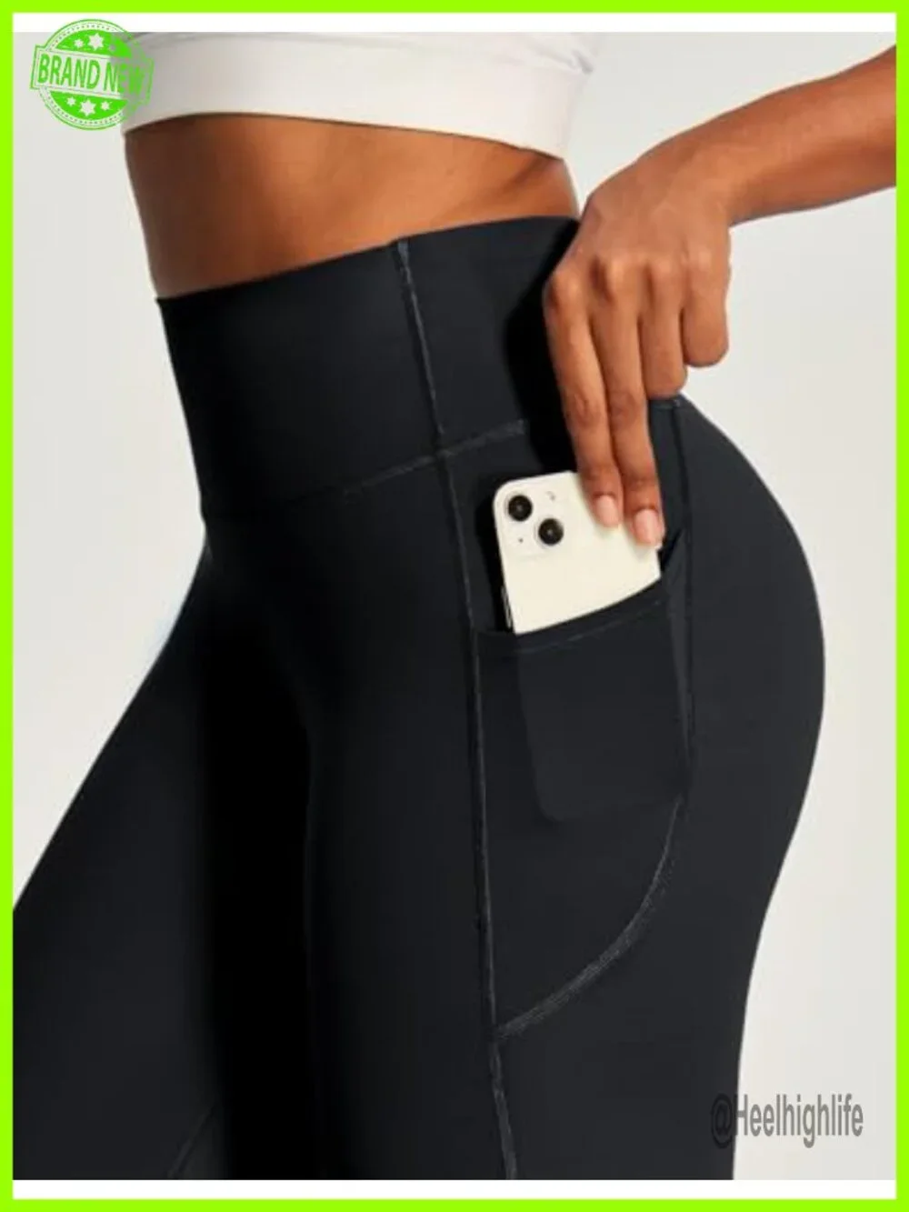 Butt Lifting Wide Leg Leggings with Pockets No Front Seam Yoga Pants